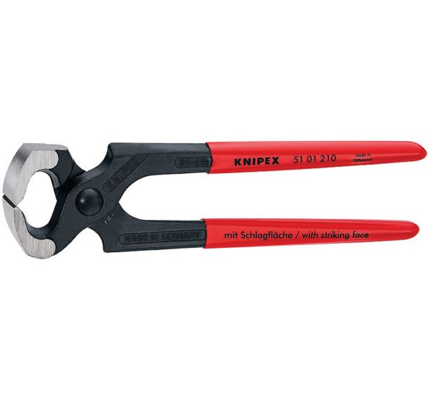 Tenaille marteau noire gainées en plastique 210 mm Réf: 51 01 210 SB