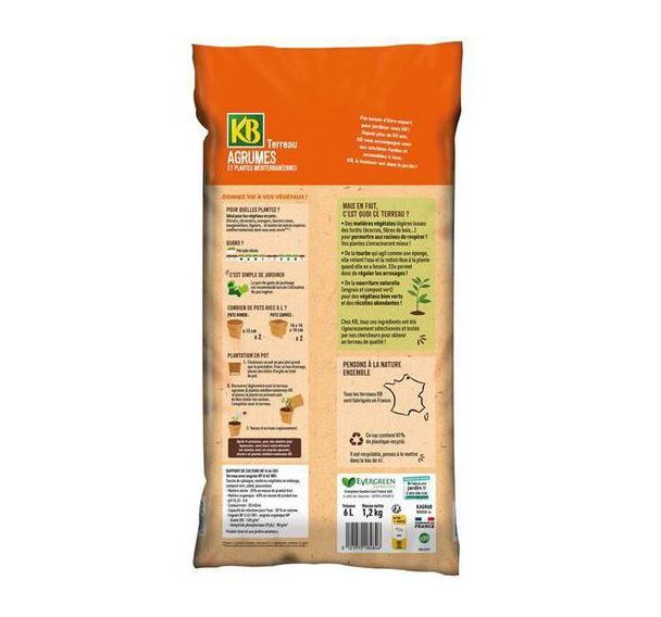 Terreau agrumes plantes méditérranéennes - 6l