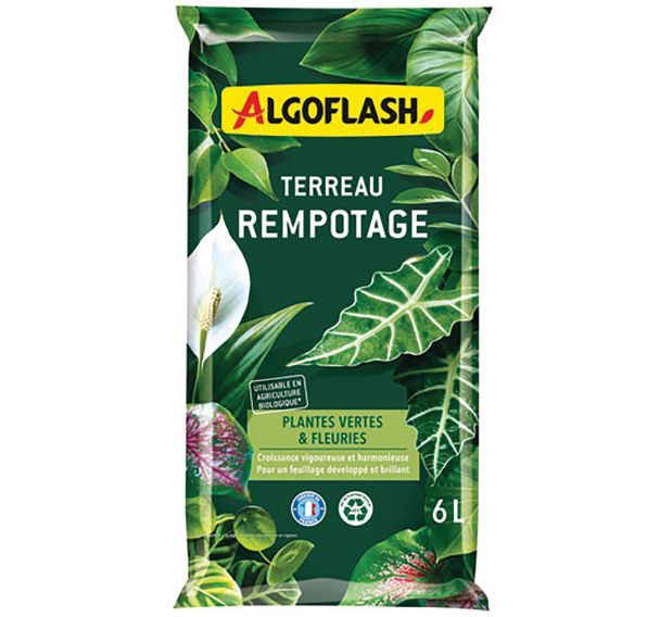 Terreau rempotage plantes vertes et plantes fleuries 6l /nc