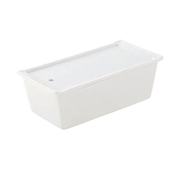 Terrine rectangulaire avec couvercle et plateau en porcelaine - Revol