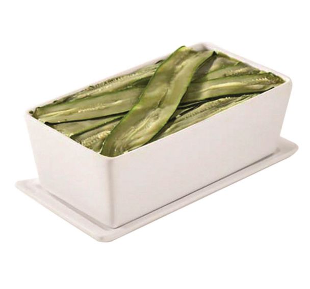 Terrine rectangulaire en porcelaine 1000cl blanc