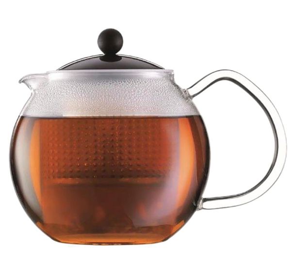Théière 0,5 L en verre avec filtre plastique Noir - Assam - Bodum