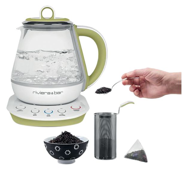 Théière électrique compacte 0.8 L Verte - BTH244 - Capacité 1 L - Riviera - Bar