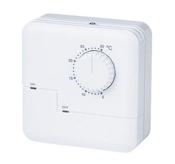 Thermostat analogique chaud/froid. Blanc