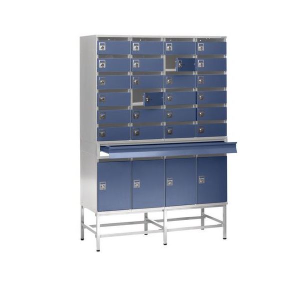 Tiroir de tri pour armoire à courrier largeur 120 cm Gris/Bleu