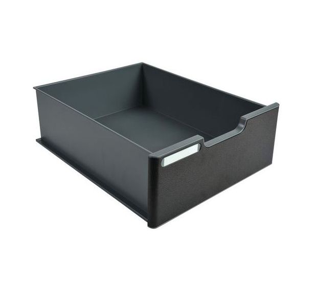 Tiroir modulodoc avec fronton noir jumbo - gris souris/noir