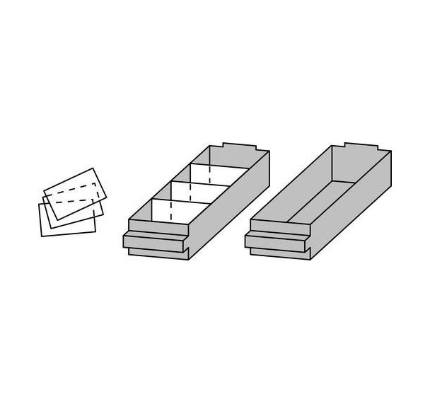 Tiroirs de type 1 pour armoire Combi-La modèle : 250-1