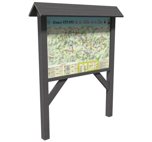 Toit 2 pans pour panneau d information Espace Urbain