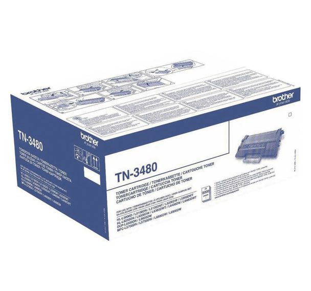 Toner Noir 8000 pages BROTHER TN3480