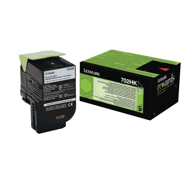 Toner noir 4000 pages LEXMARK 702HK (70C2HK0)