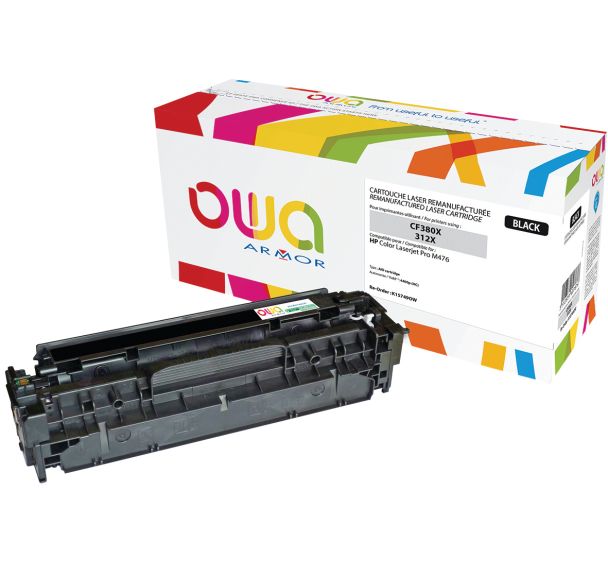 Toner reconditionné Black HP CF380X - 4400 p