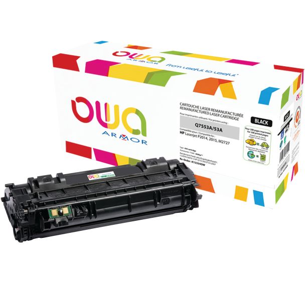 Toner reconditionné Black HP Q7553A - 3000 p