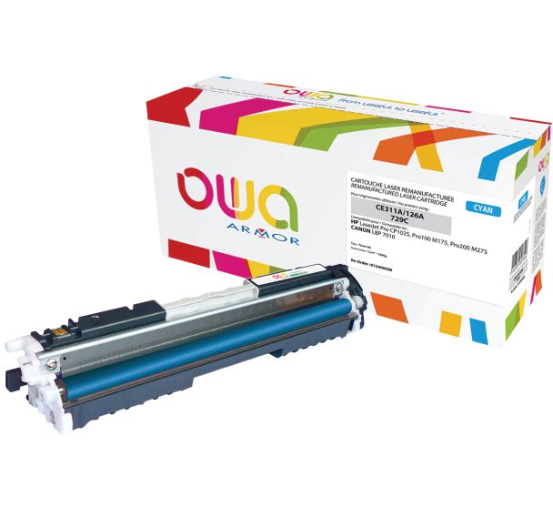 Toner reconditionné Cyan HP CE311A - 1000 p