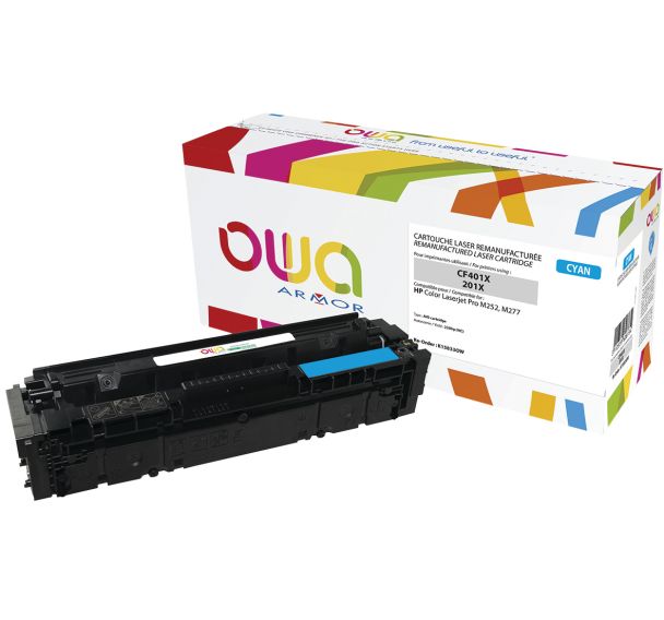 Toner reconditionné Cyan HP CF401X - 2300 p