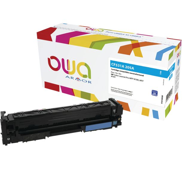 Toner reconditionné Cyan HP CF531A - 900 p