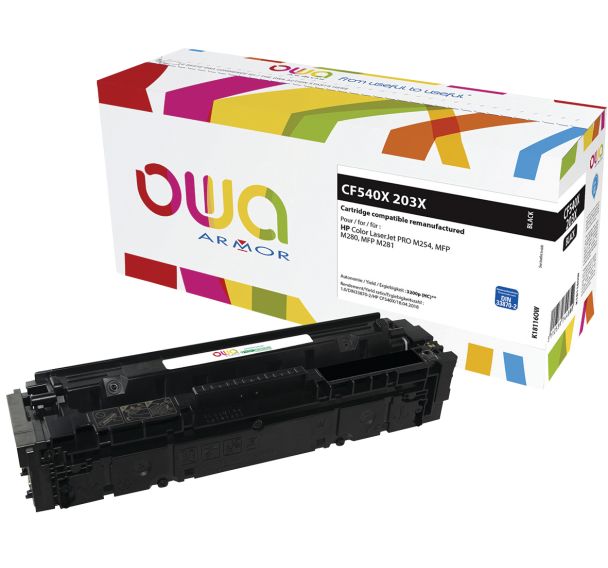 Toner reconditionné HP 203X Black - OWA