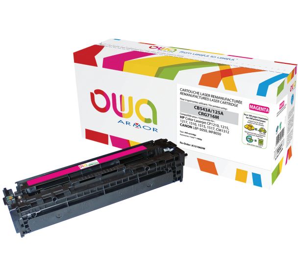 Toner reconditionné Magenta HP CB543A - 1400 p