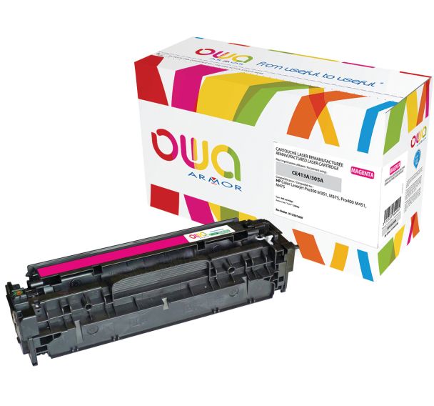 Toner reconditionné Magenta HP CE413A - 2600 p
