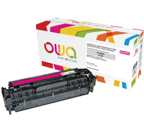 Toner reconditionné Magenta HP CF383A - 2700 p