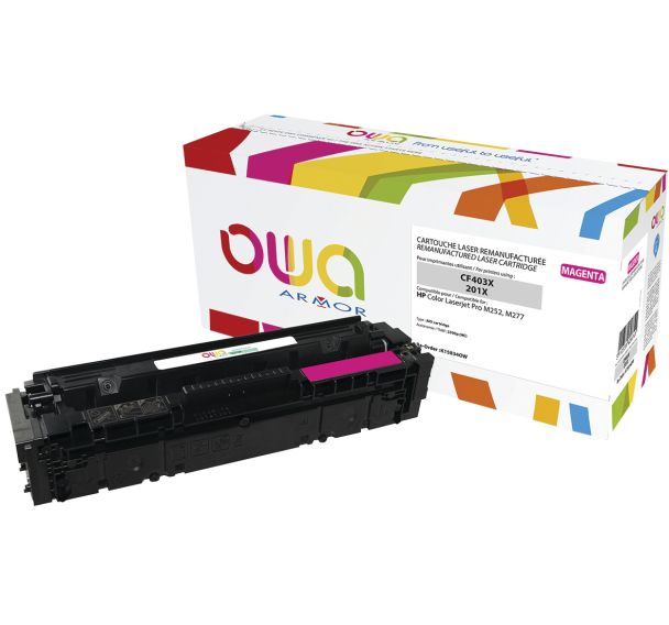 Toner reconditionné Magenta HP CF403X - 2300 p