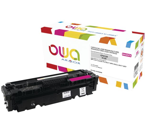 Toner reconditionné Magenta HP CF413X - 5000 p