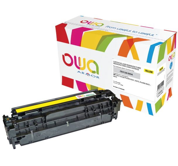 Toner reconditionné Yellow HP CE412A - 2600 p