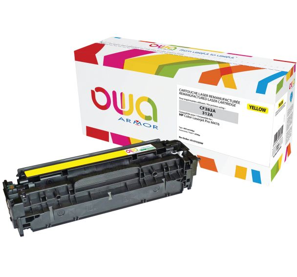 Toner reconditionné Yellow HP CF382A - 2700 p
