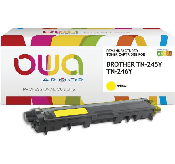 Toner remanufacturé BROTHER TN-245Y - TN-246Y - OWA