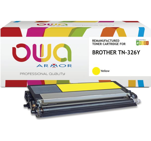 Toner remanufacturé BROTHER TN-326Y - OWA