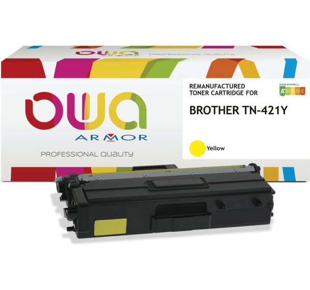Toner remanufacturé BROTHER TN-421Y - OWA