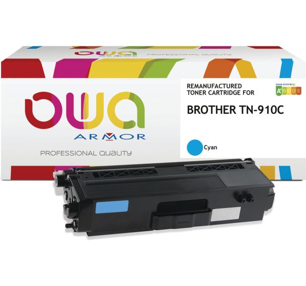 Toner remanufacturé BROTHER TN-910C - OWA
