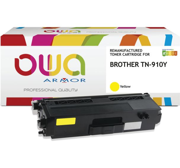 Toner remanufacturé BROTHER TN-910Y - OWA