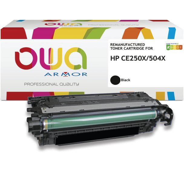 Toner remanufacturé CANON 723H - HP CE250X - OWA