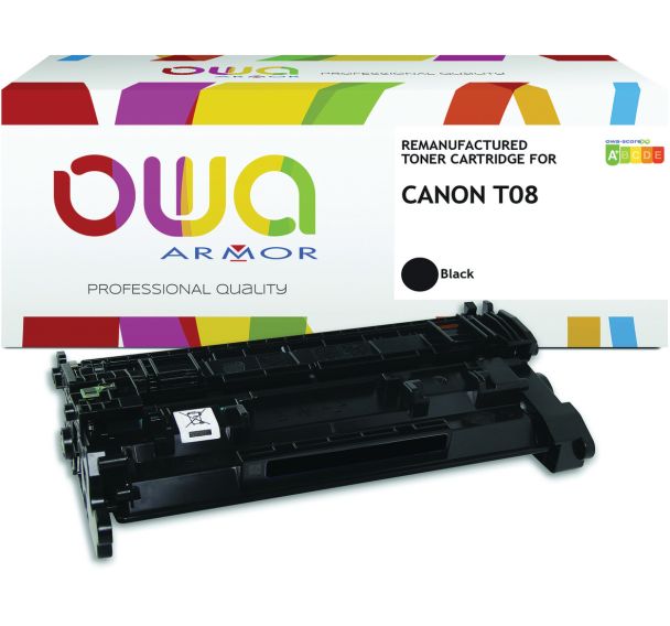 Toner remanufacturé Canon T08 - Noir