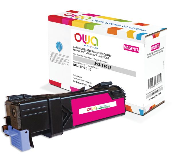 Toner remanufacturé DELL 593-11033 Magenta
