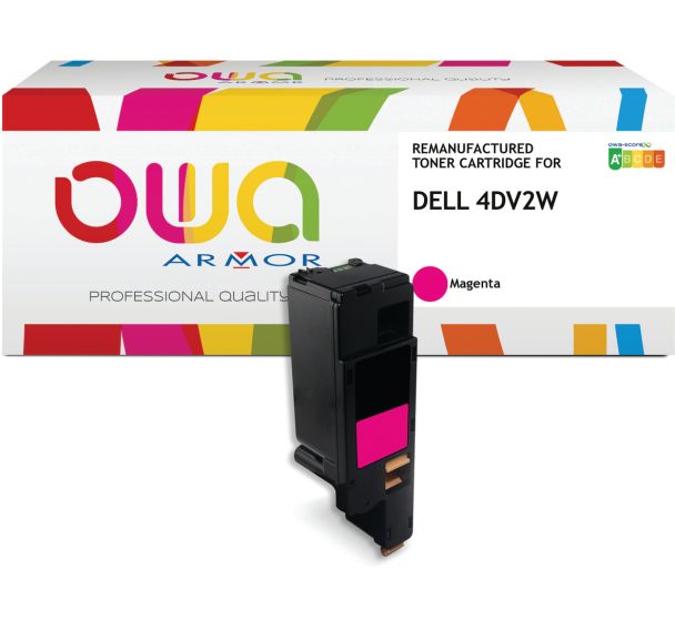 Toner remanufacturé DELL 593-11142-DELL 593-11018 - Magenta