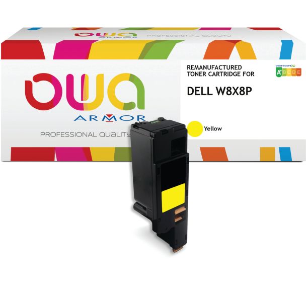 Toner remanufacturé DELL 593-11143-DELL 593-11019 - Jaune
