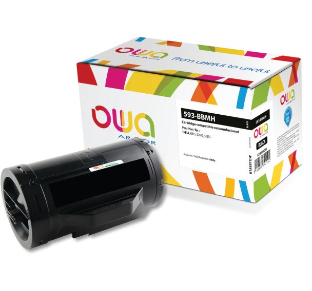 Toner remanufacturé DELL 593-BBMH - Noir