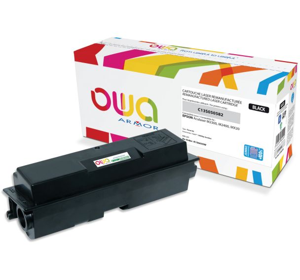 Toner remanufacturé Epson C13S050582, C13S050584 - Noir