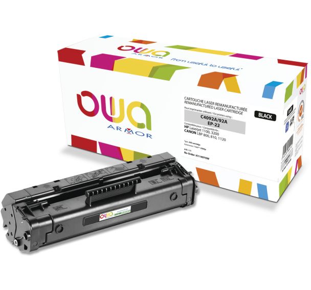 Toner remanufacturé HP C4092A - CANON EP-22 - OWA