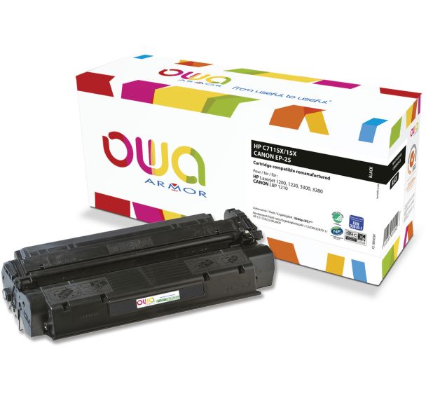 Toner remanufacturé HP C7115X - CANON EP-25 - OWA