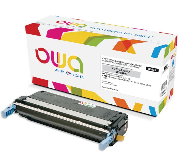 Toner remanufacturé HP C9730A - CANON EP-86 BK - OWA