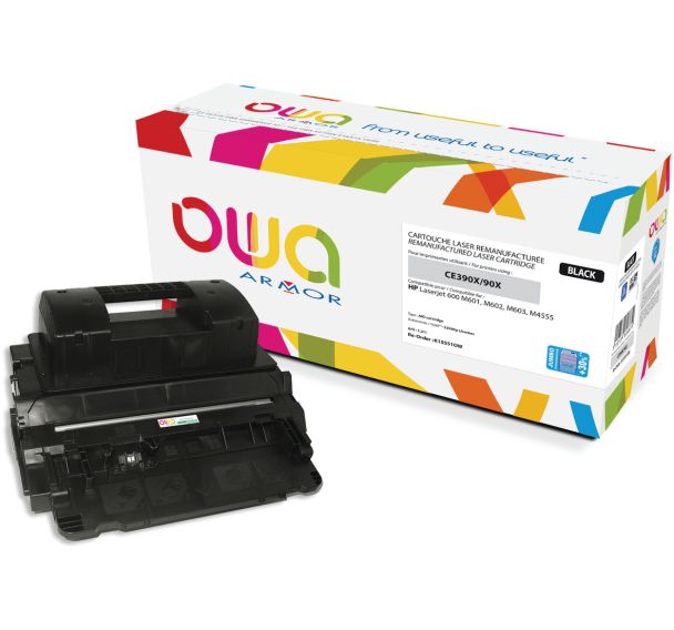 Toner remanufacturé HP CE390X - Noir