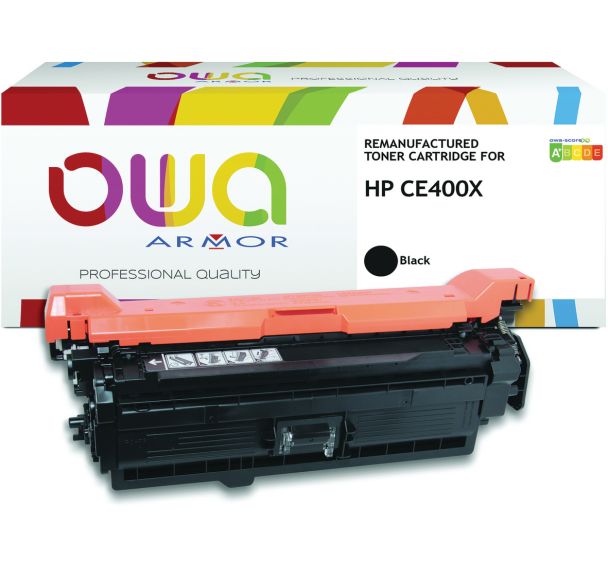 Toner remanufacturé HP CE400X - Noir