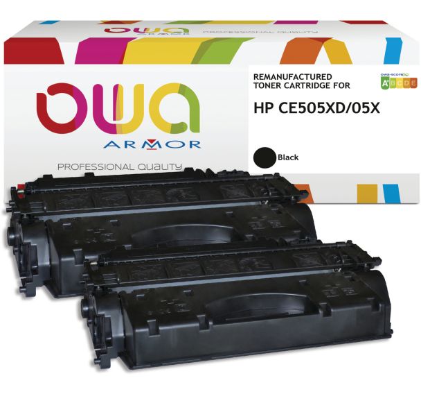 Toner remanufacturé HP CE505X - CANON 719H BI pack - OWA