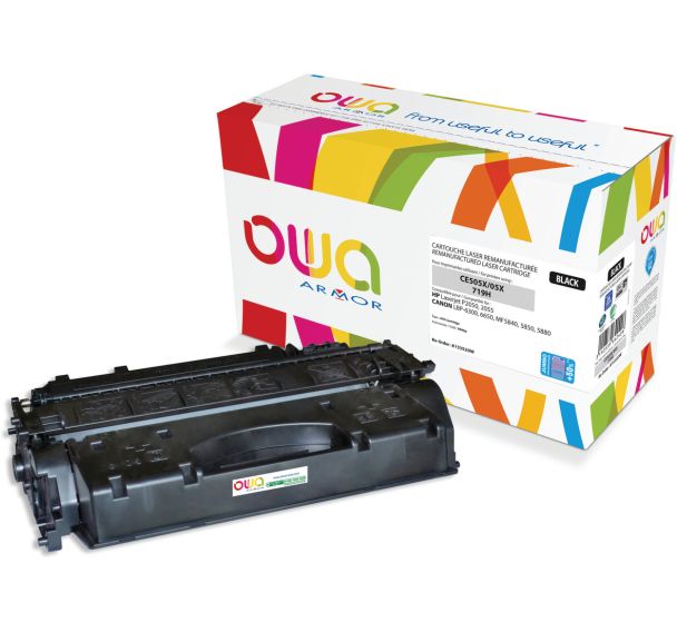 Toner remanufacturé HP CE505X - CANON 719H Jumbo - OWA