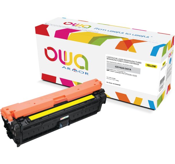 Toner remanufacturé HP CE742A - OWA