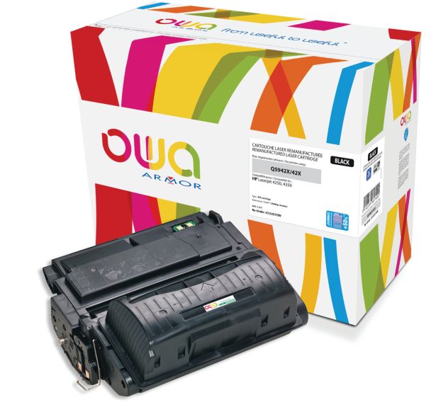 Toner remanufacturé HP Q5942X - Noir