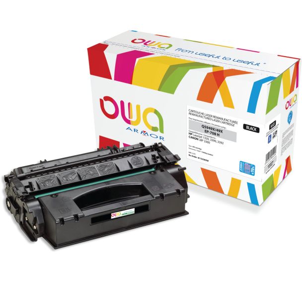 Toner remanufacturé HP Q5949X - Canon 708H - Noir