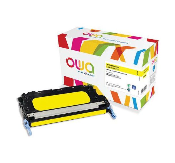 Toner remanufacturé HP Q6472A - Canon 717Y - Jaune - Owa